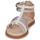 Pantofi Fete Sandale Geox J SANDAL KARLY GIRL Alb / Roz / Argintiu