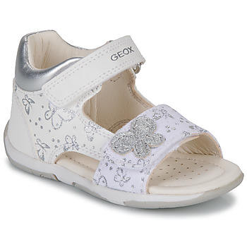 Pantofi Fete Sandale
 Geox B SANDAL TAPUZ GIRL Alb / Argintiu