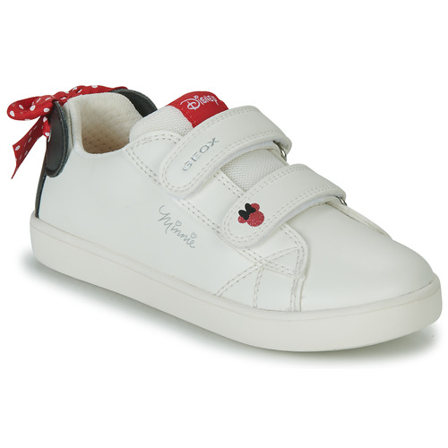 Pantofi Fete Pantofi sport Casual Geox J KATHE GIRL Alb / Negru / Roșu