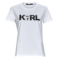 Îmbracaminte Femei Tricouri mânecă scurtă Karl Lagerfeld IKONIK 2.0 KARL LOGO T-SHIRT Alb