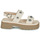 Pantofi Femei Sandale Fru.it 7935-087-GOMMA-TEXARO-YARROW Bej / Argintiu