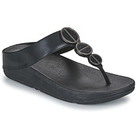 Pantofi Femei  Flip-Flops FitFlop HALO METALLIC-TRIM TOE-POST SANDALS Negru