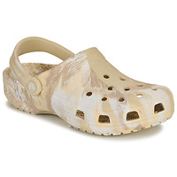 Pantofi Femei Saboti Crocs Classic Marbled Clog Bej / Alb
