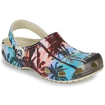 Pantofi Saboti Crocs Classic Retro Resort Clog Negru / Multicolor
