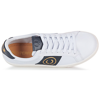 Fred Perry B721 LEATHER / BRANDED Alb / Albastru