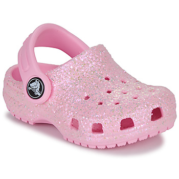 Pantofi Fete Saboti Crocs Classic Glitter Clog T Roz