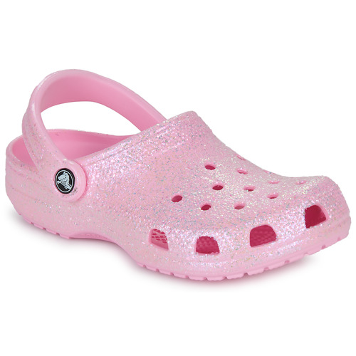 Pantofi Fete Saboti Crocs Classic Glitter Clog K Roz