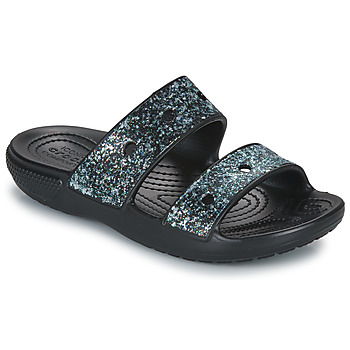 Pantofi Fete Papuci de vară Crocs Classic Crocs Glitter Sandal K Negru