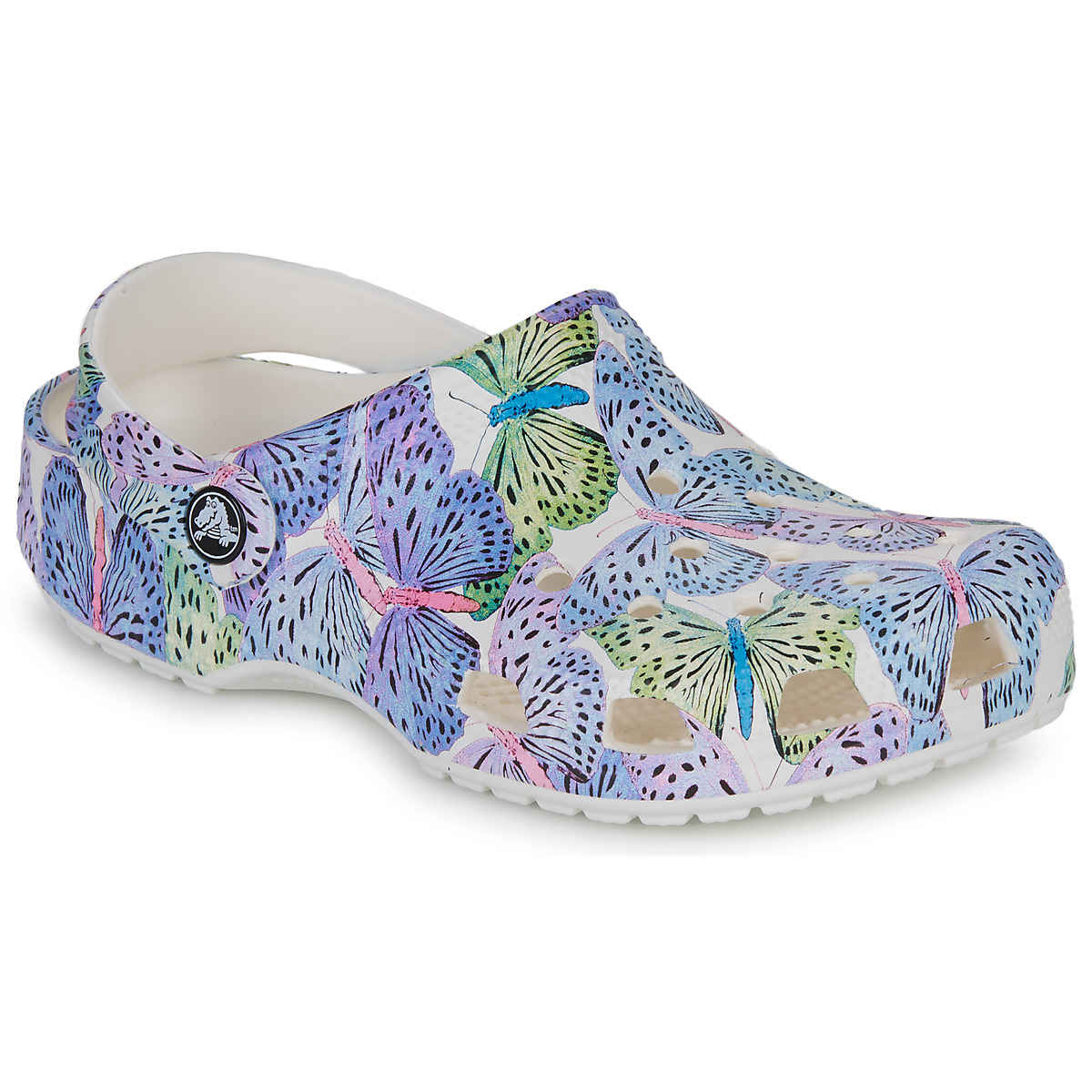 Pantofi Fete Saboti Crocs Classic Butterfly Clog K Alb / Violet