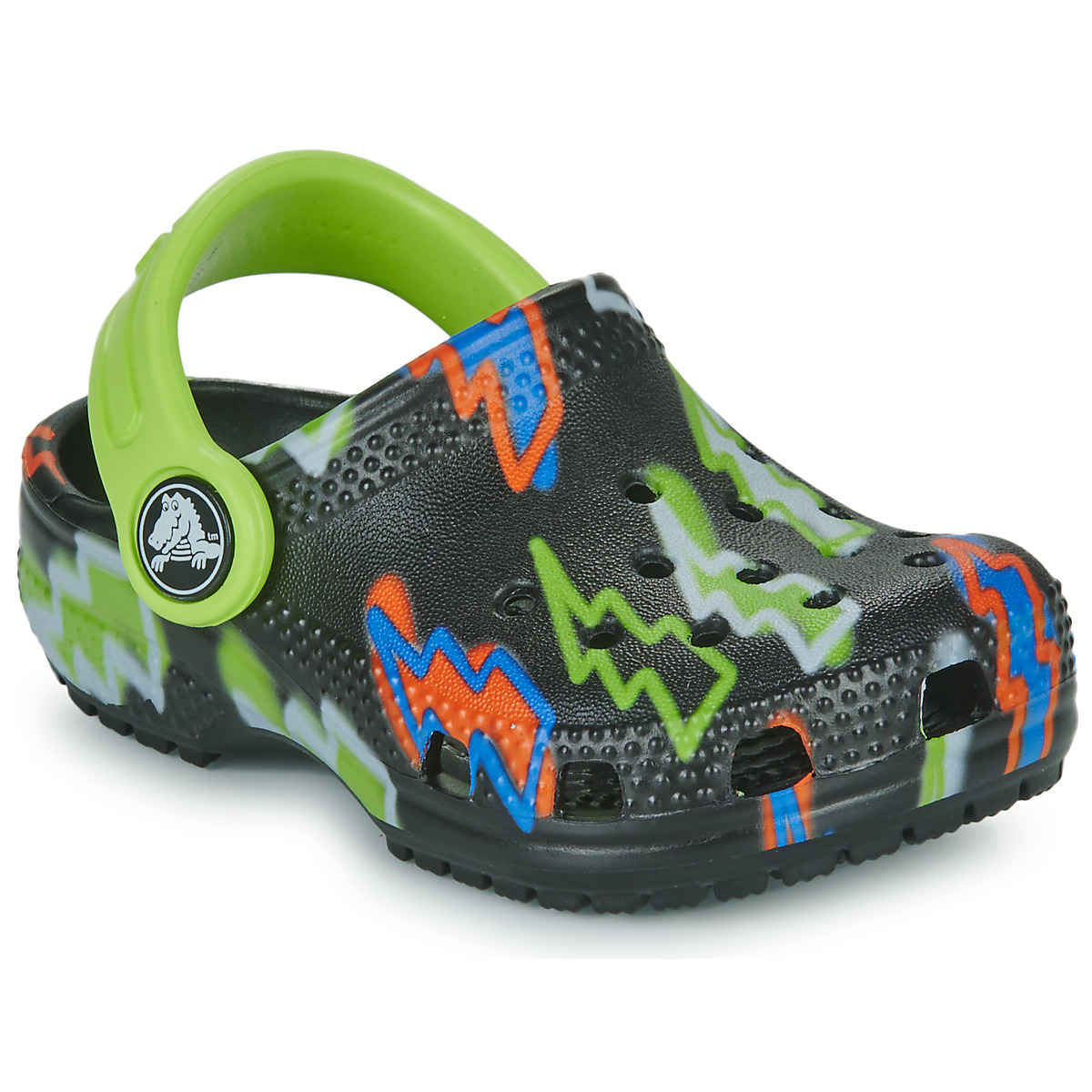 Pantofi Băieți Saboti Crocs Classic Lightning Bolt CgT Negru