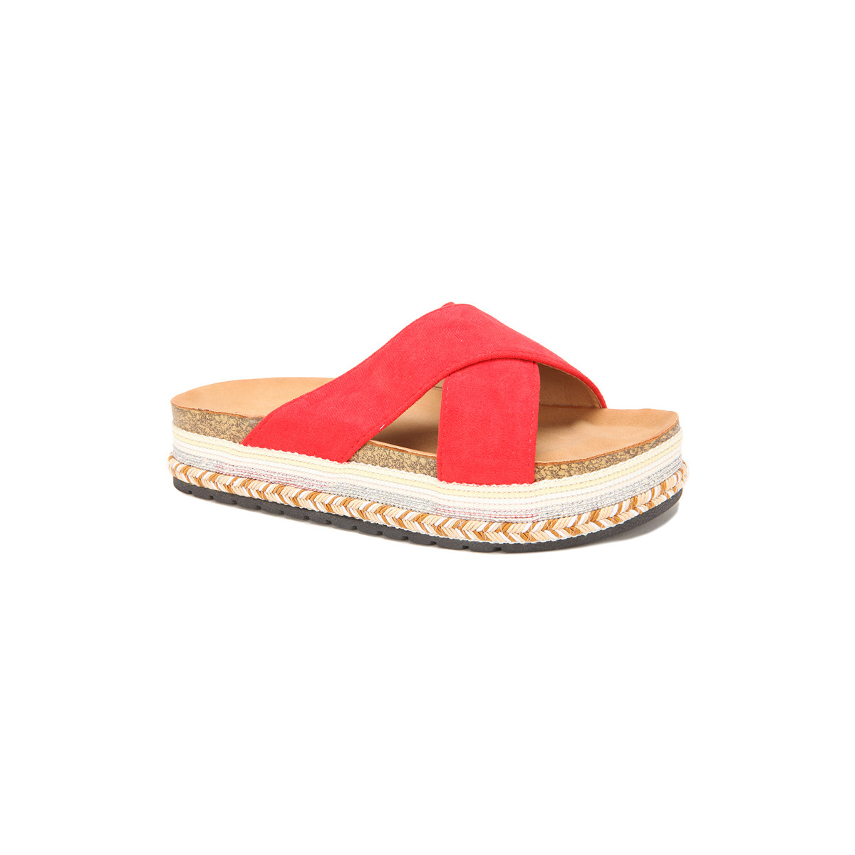 Pantofi Femei  Flip-Flops La Modeuse 15836_P45506 roșu