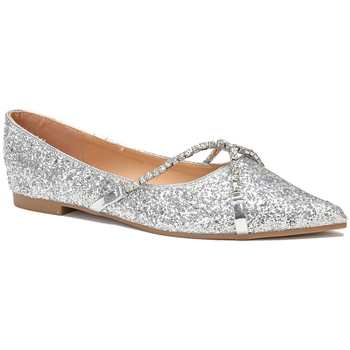 Pantofi Femei Balerin și Balerini cu curea La Modeuse 24123_P61016 Argintiu