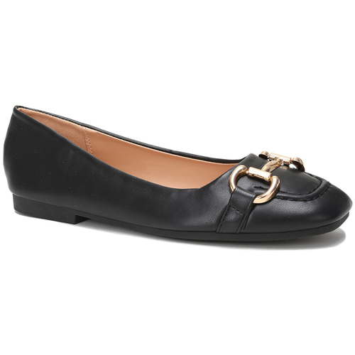 Pantofi Femei Balerin și Balerini cu curea La Modeuse 24129_P61052 Negru