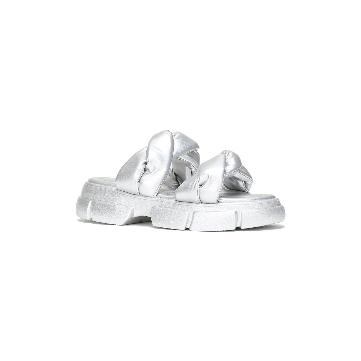 Pantofi Femei  Flip-Flops La Modeuse 46133_P102289 Argintiu