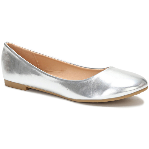 Pantofi Femei Balerin și Balerini cu curea La Modeuse 58563_P135175 Argintiu
