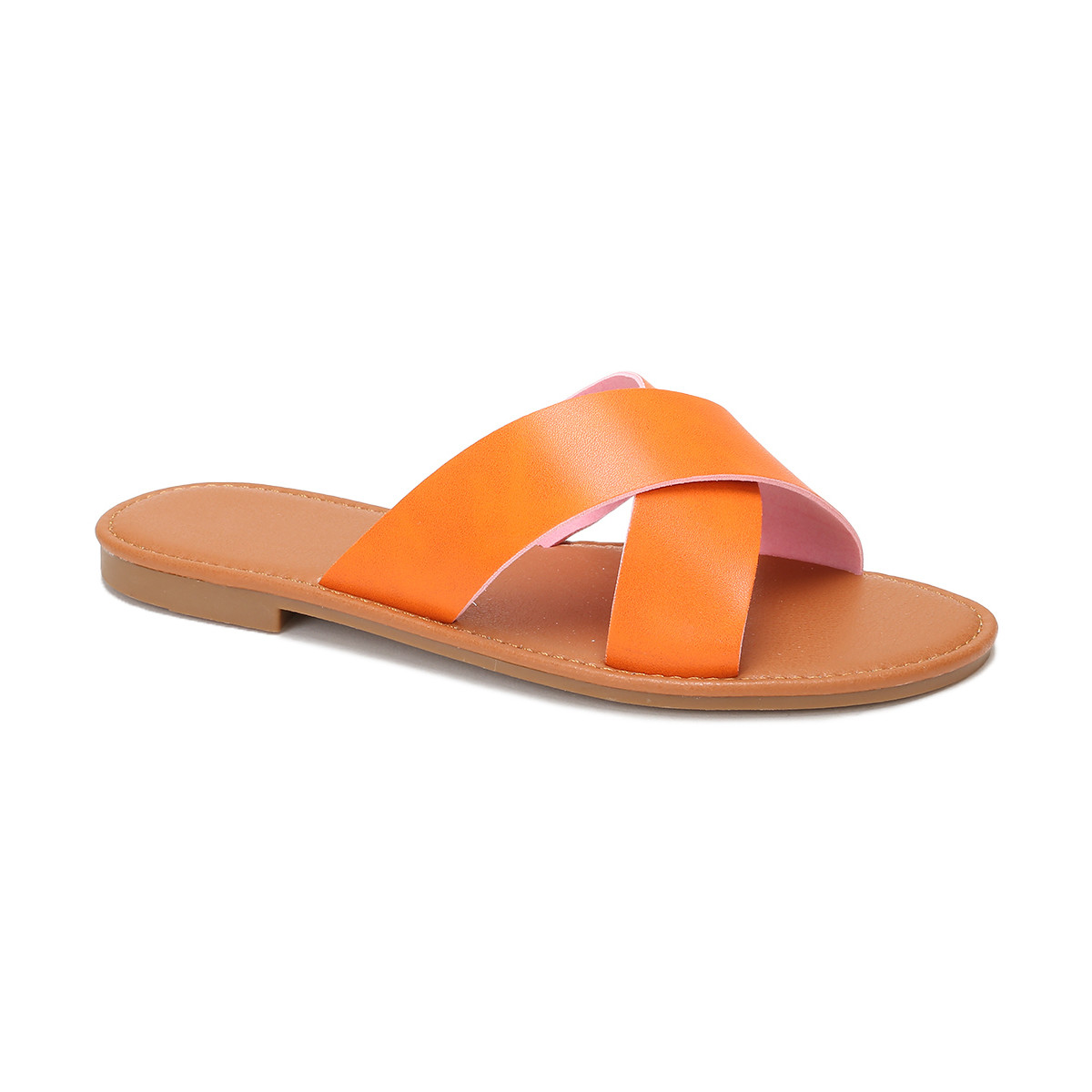 Pantofi Femei  Flip-Flops La Modeuse 63340_P144049 portocaliu