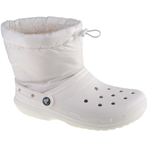 Pantofi Femei Cizme de zapadă Crocs Classic Lined Neo Puff Boot Alb
