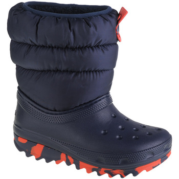 Pantofi Băieți Cizme de zapadă Crocs Classic Neo Puff Boot Kids albastru