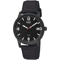 Ceasuri & Bijuterii Bărbați Ceasuri Analogice Boccia 3650-04, Quartz, 40mm, 10ATM Negru