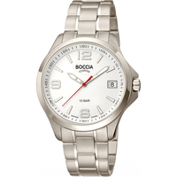 Ceasuri & Bijuterii Bărbați Ceasuri Analogice Boccia 3591-06, Quartz, 41mm, 10ATM Argintiu