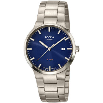 Ceasuri & Bijuterii Bărbați Ceasuri Analogice Boccia 3652-02, Quartz, 39mm, 5ATM Argintiu