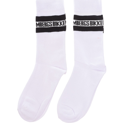 Lenjerie intimă Bărbați Șosete înalte Bikkembergs BK022-WHITE-BLACK Multicolor