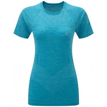 Îmbracaminte Femei Tricouri mânecă scurtă Ronhill Infinity Spacedye SS Tee albastru