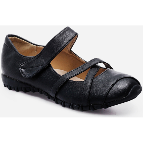 Pantofi Femei Balerin și Balerini cu curea La Modeuse 24067_P60708 Negru