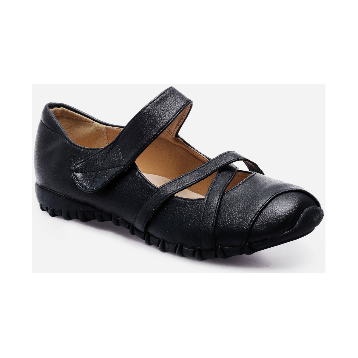 Pantofi Femei Balerin și Balerini cu curea La Modeuse 24067_P60707 Negru