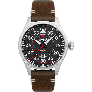 Ceasuri & Bijuterii Bărbați Ceasuri Analogice Avi-8 AV-4097-01, Automatic, 46mm, 5ATM Argintiu