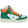 Pantofi Pantofi sport stil gheata Polo Ralph Lauren POLO CRT HGH-SNEAKERS-HIGH TOP LACE Verde / Alb / Portocaliu