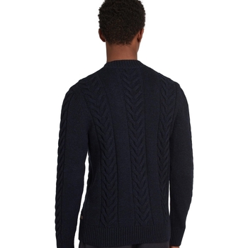 Barbour Essential Pullover Cable Knit - Navy albastru