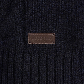 Barbour Essential Pullover Cable Knit - Navy albastru
