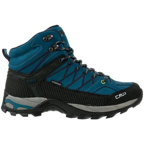 Pantofi Bărbați Drumetie și trekking Cmp Rigel Mid WP albastru