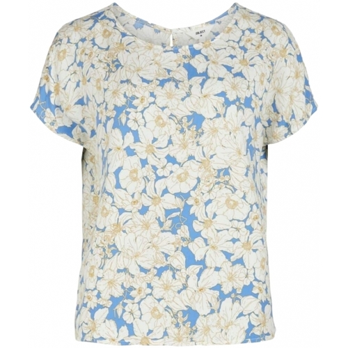 Îmbracaminte Femei Topuri și Bluze Object Top Victoria S/S - Marine /Flowers Multicolor