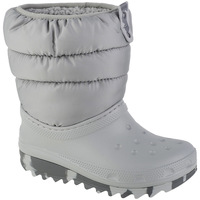 Pantofi Băieți Cizme de zapadă Crocs Classic Neo Puff Boot Kids Gri