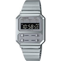 Ceasuri & Bijuterii Bărbați Ceasuri Digitale Casio A100WE-7BEF, Quartz, 33mm, 3ATM Argintiu