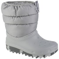 Pantofi Copii Cizme Crocs Classic Neo Puff Boot Kids Argintiu