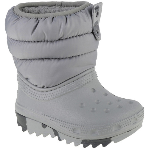 Pantofi Băieți Cizme de zapadă Crocs Classic Neo Puff Boot Toddler Gri