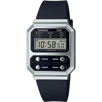 Ceasuri & Bijuterii Bărbați Ceasuri Digitale Casio A100WEF-1AEF, Quartz, 33mm, 3ATM Argintiu