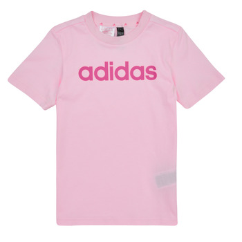 Îmbracaminte Fete Tricouri mânecă scurtă Adidas Sportswear LK LIN CO TEE Roz / LuminoasĂ