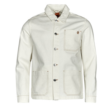 Îmbracaminte Bărbați Jachete Timberland Work For The Future - Cotton Hemp Denim Chore Jacket Alb