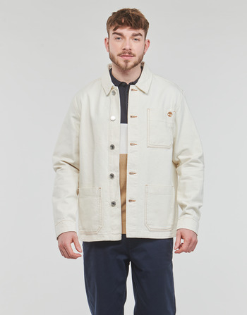 Îmbracaminte Bărbați Jachete Timberland Work For The Future - Cotton Hemp Denim Chore Jacket Alb