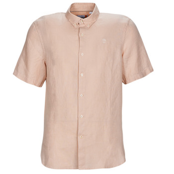 Îmbracaminte Bărbați Cămăsi mânecă scurtă Timberland SS Mill River Linen Shirt Slim Roz