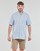 Îmbracaminte Bărbați Cămăsi mânecă scurtă Timberland SS Mill River Linen Shirt Slim Albastru / Albastru-cerului
