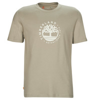 Îmbracaminte Bărbați Tricouri mânecă scurtă Timberland SS Refibra Logo Graphic Tee Regular Bej