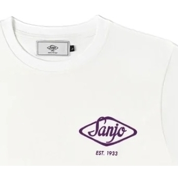 Îmbracaminte Bărbați Tricouri & Tricouri Polo Sanjo Flocked Logo T-Shirt - White Alb