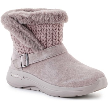 Pantofi Femei Ghete Skechers Go Walk Arch Fit Boot True Embrace 144422-DKTP roz