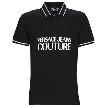Îmbracaminte Bărbați Tricou Polo mânecă scurtă Versace Jeans Couture GAGT03-899 Negru / Alb