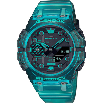 Ceasuri & Bijuterii Bărbați Cesuri Analogic- digital Casio GA-B001G-2AER, Quartz, 46mm, 20ATM albastru